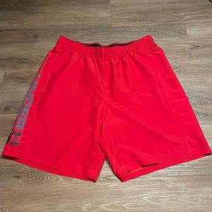 Men’s Red Under Armor Gym Shorts